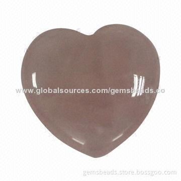 Gemstone heart bead for jewelry